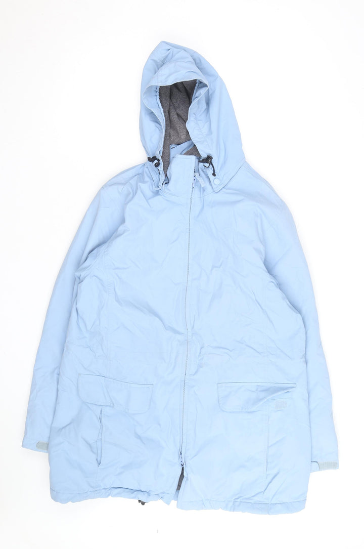 Lands' End Women's Blue Hooded Parka Jacket Size 12
