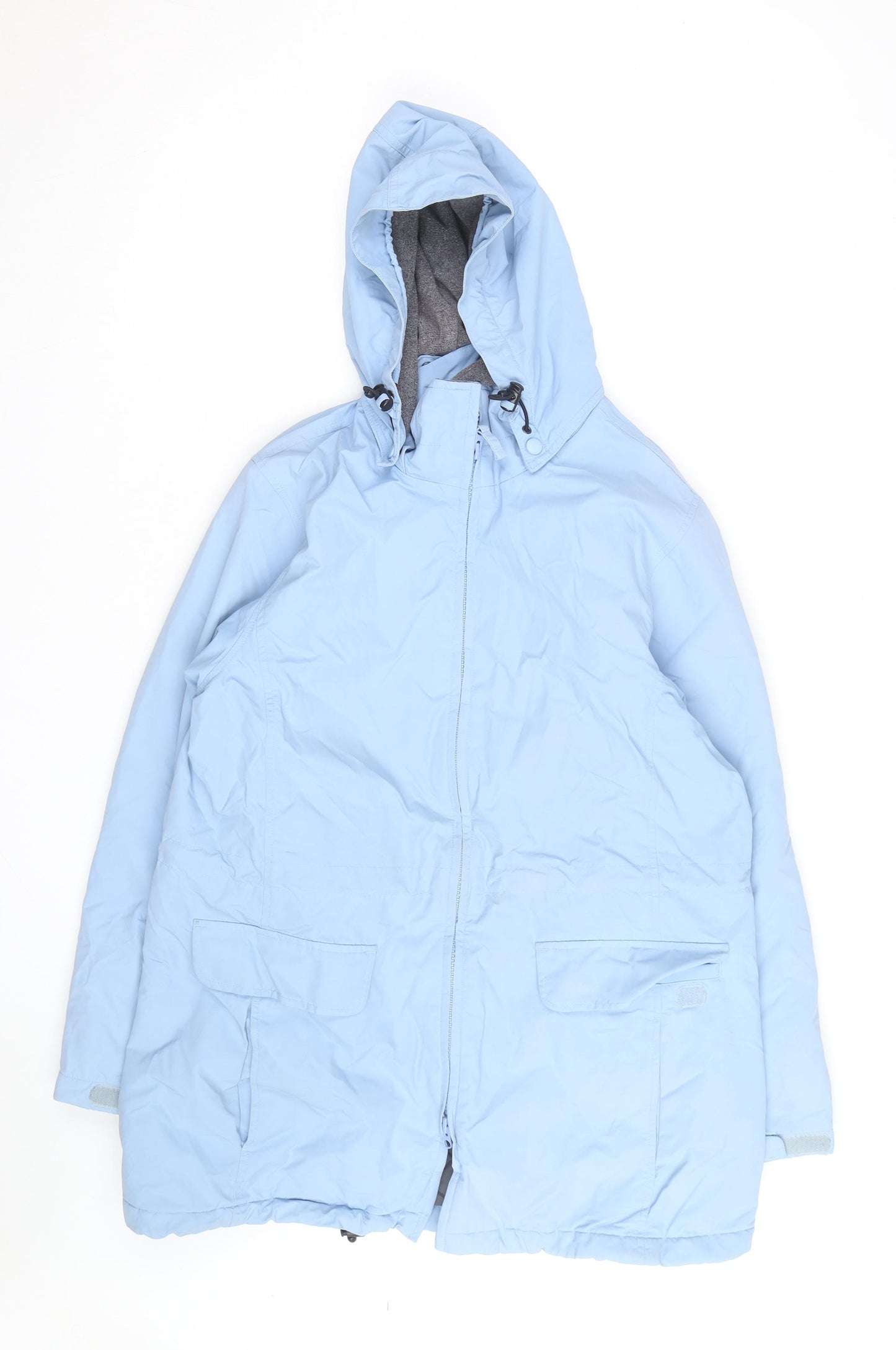 Lands' End Women's Blue Hooded Parka Jacket Size 12