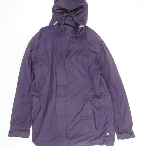 Hawkshead Active Women's Purple Waterproof Hooded Parka Jacket Size 14