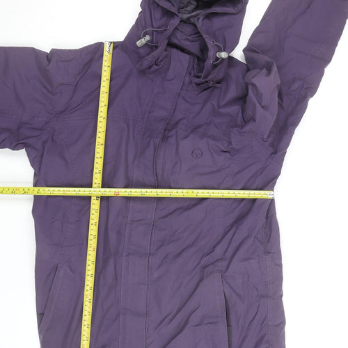Hawkshead Active Women's Purple Waterproof Hooded Parka Jacket Size 14