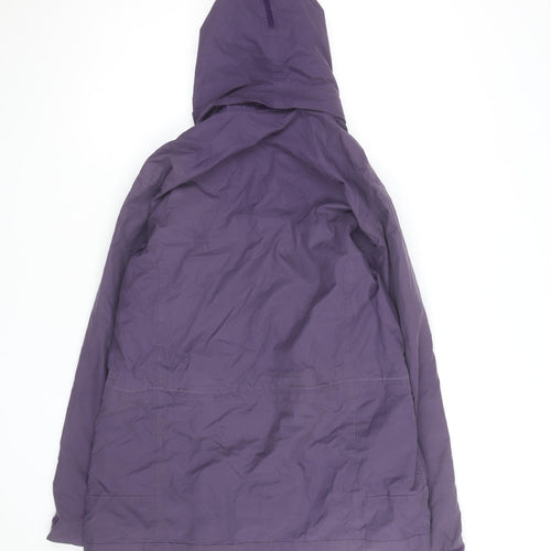 Hawkshead Active Women's Purple Waterproof Hooded Parka Jacket Size 14