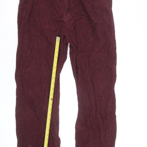 Marks and Spencer Women’s Red Corduroy Straight Jeans Size 16