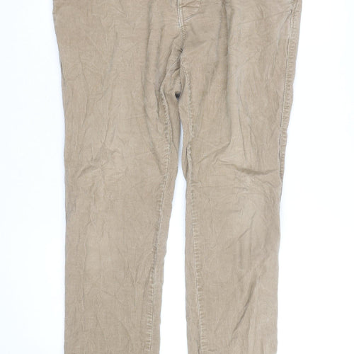 Next Men's Beige Corduroy Straight Fit Jeans 34L Classic Style