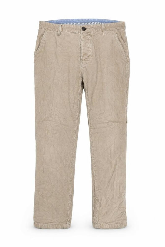 Next Men's Beige Corduroy Straight Fit Jeans 34L Classic Style