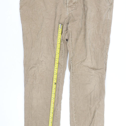 Next Men's Beige Corduroy Straight Fit Jeans 34L Classic Style