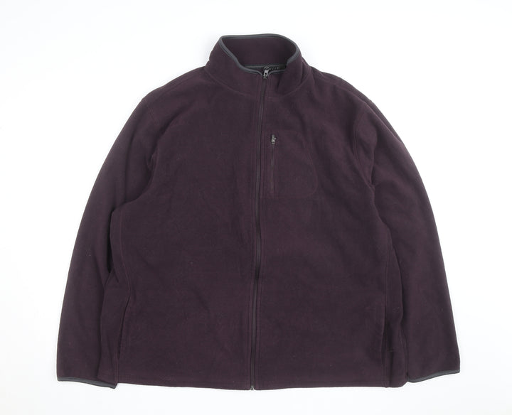Marks and Spencer Men's Purple 2XL Fleece Full Zip Jacket
