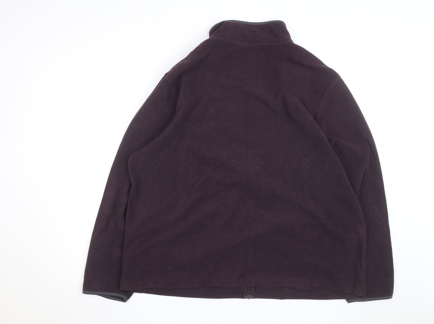 Marks and Spencer Men's Purple 2XL Fleece Full Zip Jacket