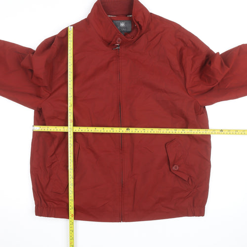 Marks and Spencer Men's Red Bomber Jacket Size L Polyester Casual