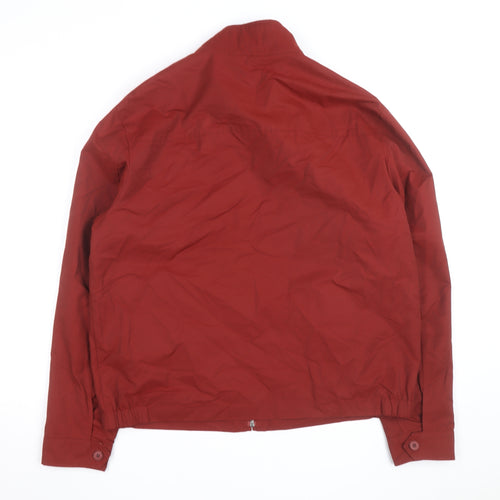 Marks and Spencer Men's Red Bomber Jacket Size L Polyester Casual