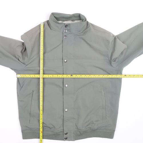 Marks and Spencer Men’s Green Bomber Jacket L Regular Polyester