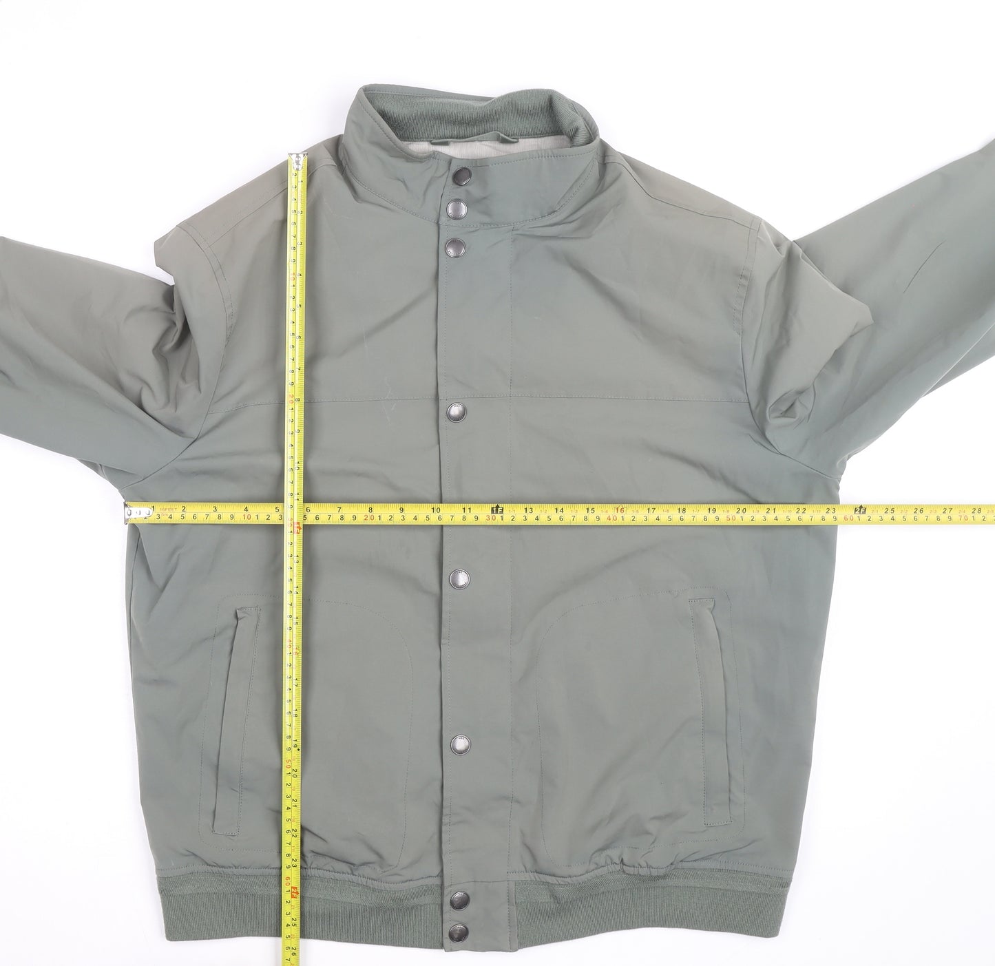 Marks and Spencer Men’s Green Bomber Jacket L Regular Polyester