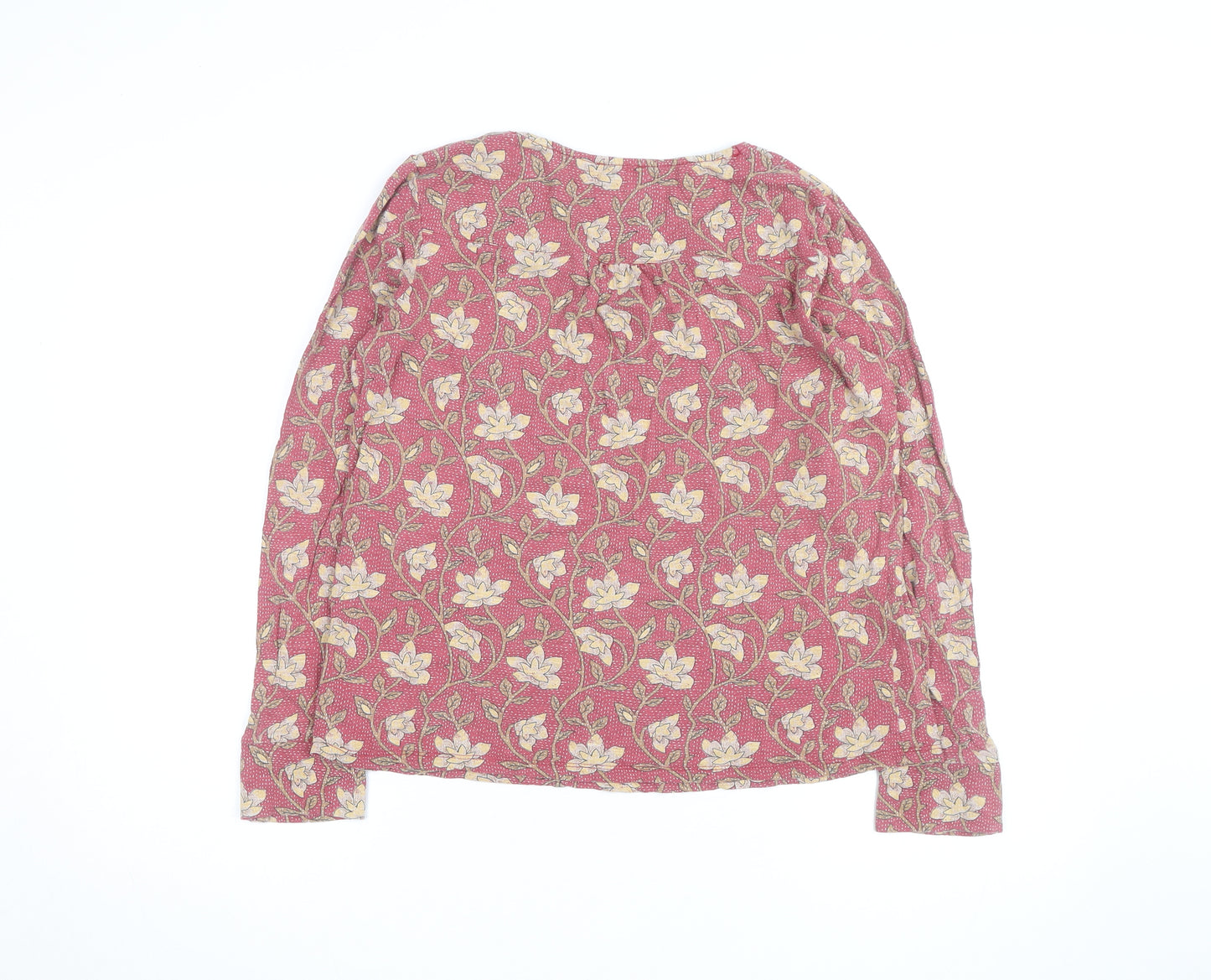Fat Face Womens Pink Floral Viscose Tunic Blouse Size 12