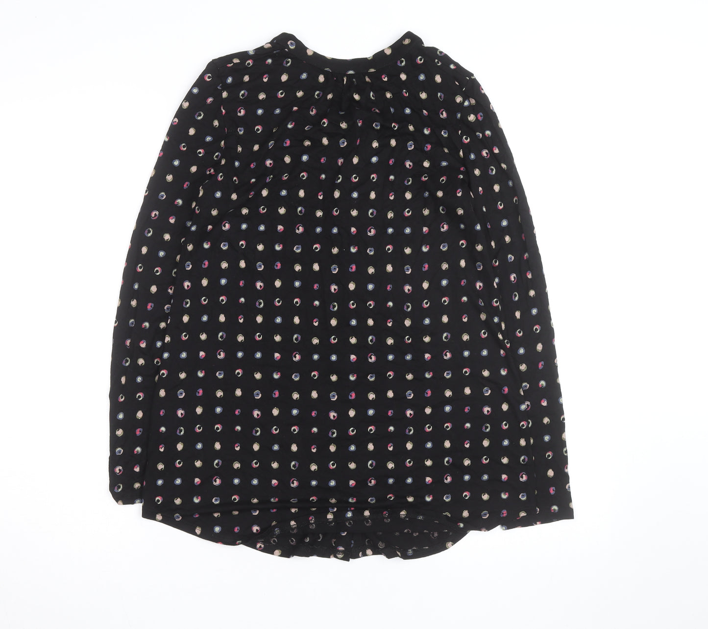 Monsoon Women’s Black Polka Dot Long Sleeve Tunic Blouse Size 12