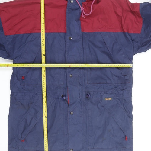 Regatta Men’s Blue & Red Waterproof Hooded Parka Jacket M