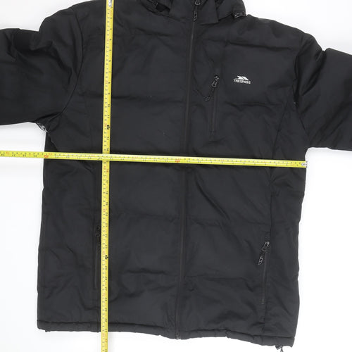 Trespass Men's Black XL Waterproof Hooded Puffer Jacket