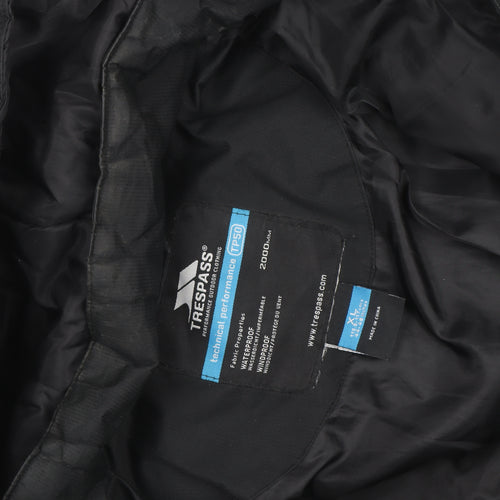 Trespass Men's Black XL Waterproof Hooded Puffer Jacket