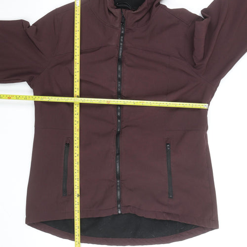 Mantaray Womens Brown Hooded Softshell Lined Jacket Size 20