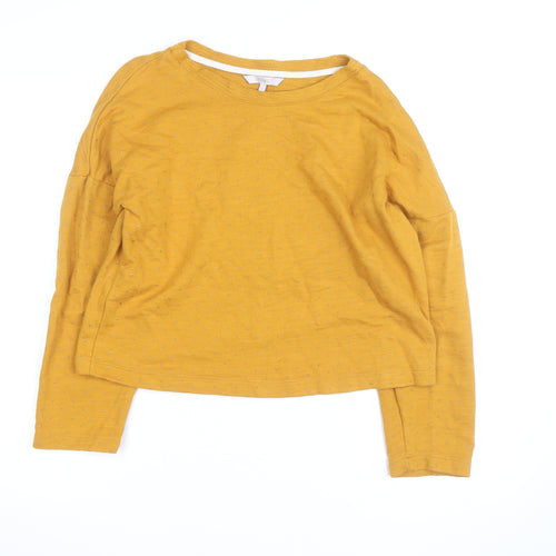 Next Women Mustard Yellow Polka Dot Cotton Jumper Size 10