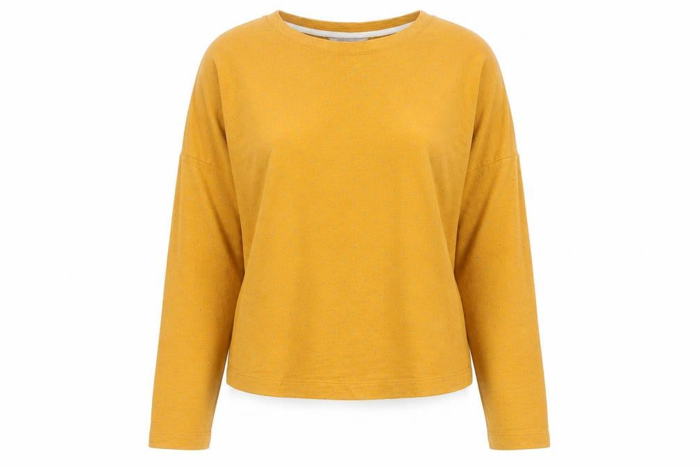Next Women Mustard Yellow Polka Dot Cotton Jumper Size 10