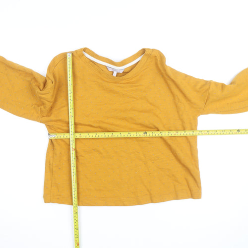 Next Women Mustard Yellow Polka Dot Cotton Jumper Size 10