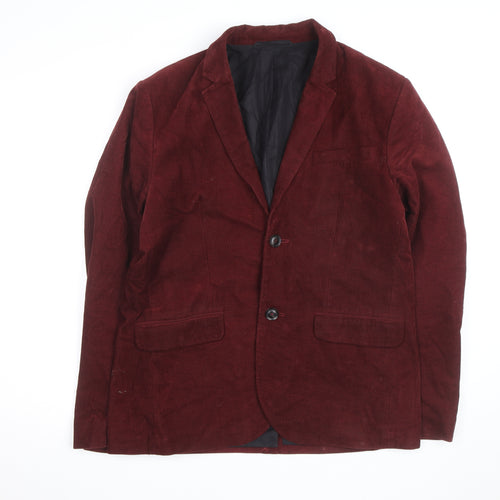 Aubin & Wills Men’s Red Corduroy Blazer Jacket Size 42 Regular