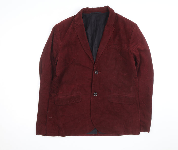 Aubin & Wills Men’s Red Corduroy Blazer Jacket Size 42 Regular
