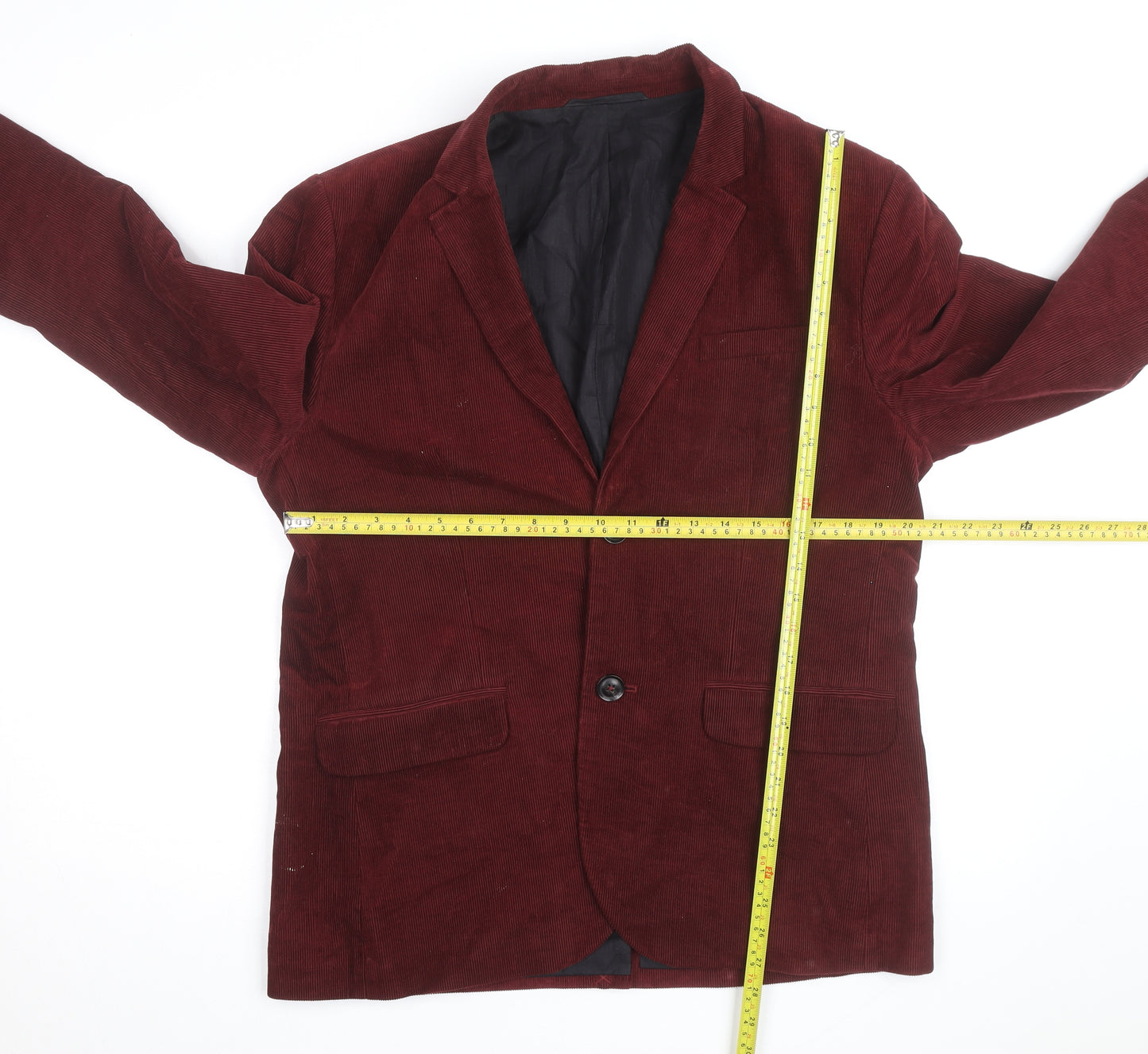 Aubin & Wills Men’s Red Corduroy Blazer Jacket Size 42 Regular