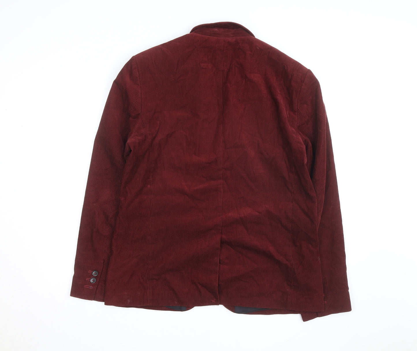 Aubin & Wills Men’s Red Corduroy Blazer Jacket Size 42 Regular