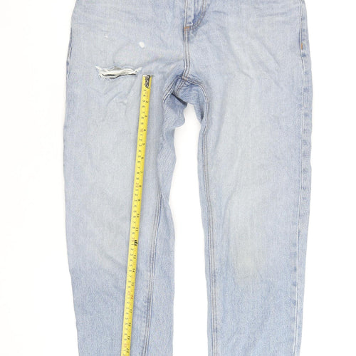 ASOS Design Men's Light Blue Distressed Slim Jeans W38 L31
