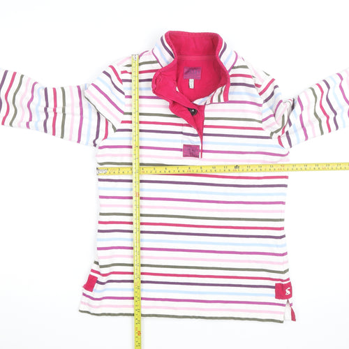 Joules Womens Multicoloured Striped 1/4 Zip Cotton Jumper Size 10