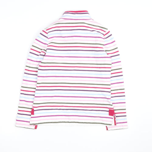 Joules Womens Multicoloured Striped 1/4 Zip Cotton Jumper Size 10