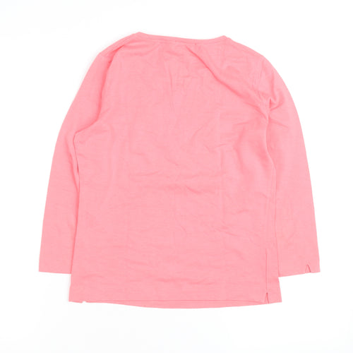 Artigiano Women Pink Long Sleeve Basic Jersey T-Shirt Size 10