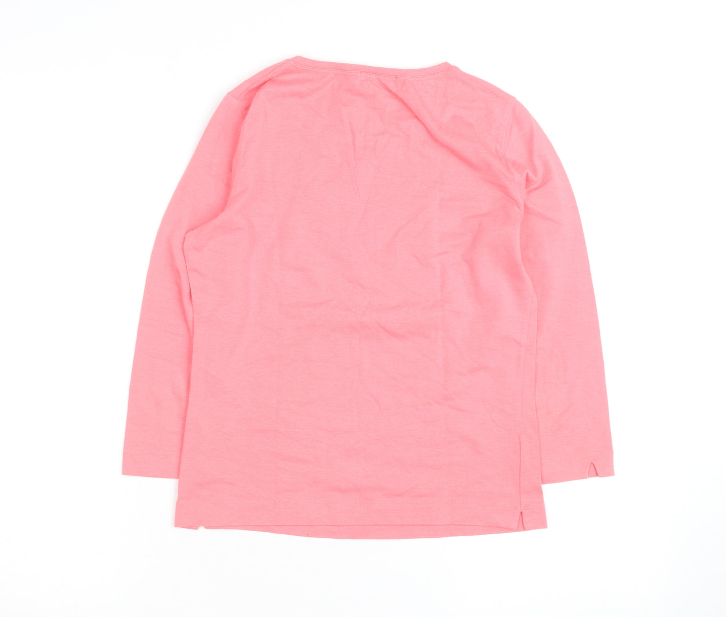 Artigiano Women Pink Long Sleeve Basic Jersey T-Shirt Size 10