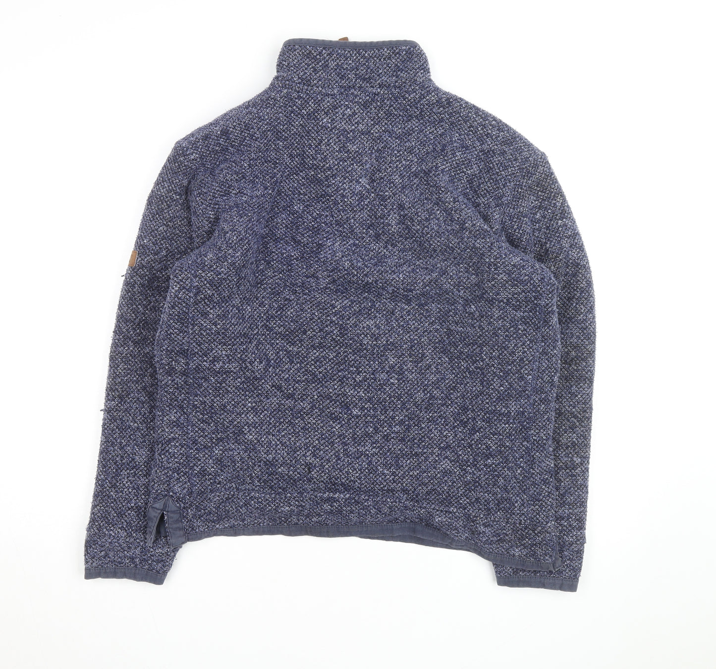 Northern Expo Men's Blue Knit Fleece Lined 1/4 Zip Jumper M