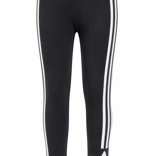 Adidas Girls Black Leggings 9-10 Years Skinny Stripe Sportswear