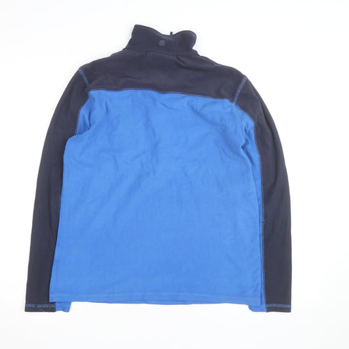 Mountain Warehouse Men’s Blue XS Fleece Pullover Sweatshirt 1/4 Zip