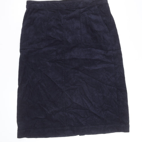 Marks and Spencer Women’s Blue Corduroy Pencil Skirt Size 12