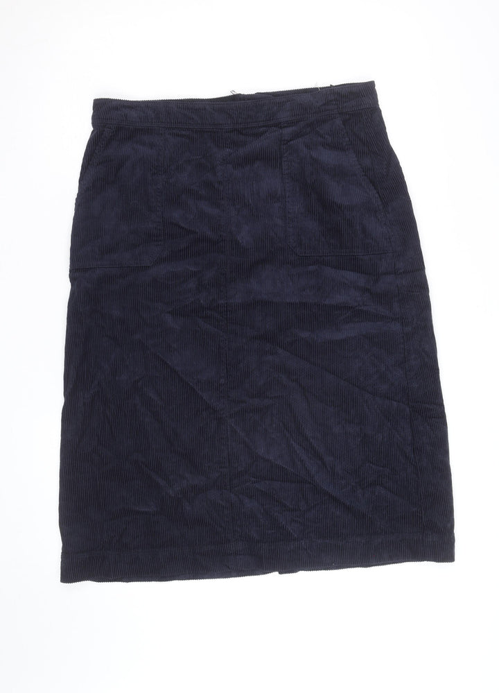 Marks and Spencer Women’s Blue Corduroy Pencil Skirt Size 12