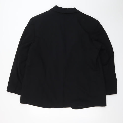 Marks and Spencer Women's Black Regular Fit One-Button Blazer Size 20