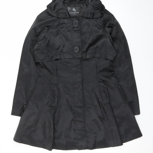 Notorious Run Women's Black Polyester Button Trench Coat Size 10