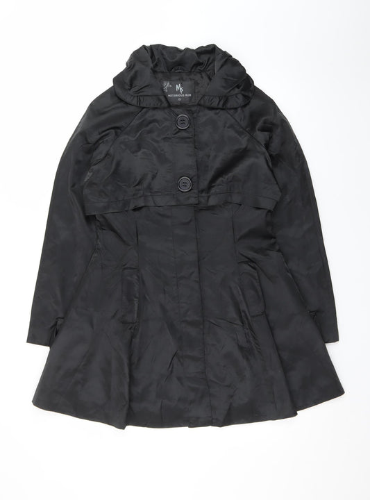 Notorious Run Women's Black Polyester Button Trench Coat Size 10