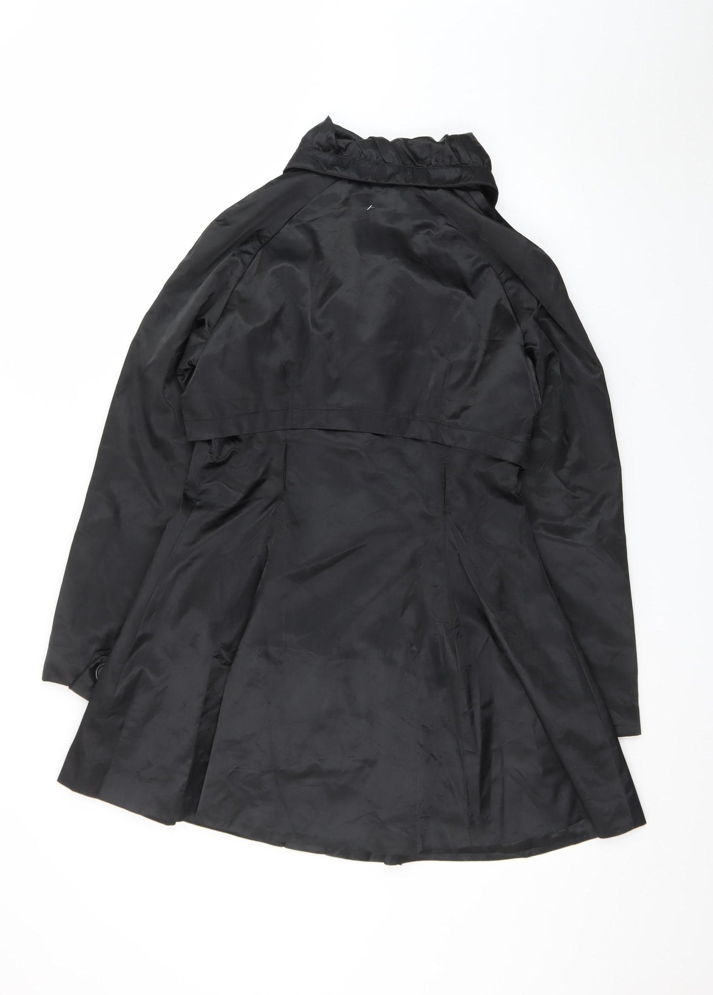 Notorious Run Women's Black Polyester Button Trench Coat Size 10
