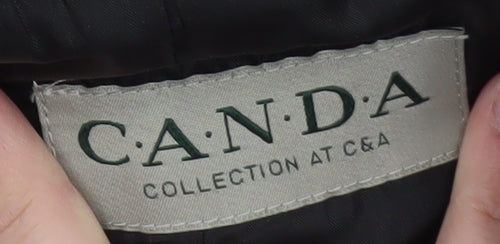 Canda Women’s Black Wool Blend Mid-Length Overcoat Size 12