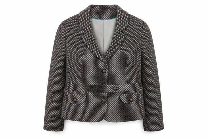 Monsoon Womens Brown Wool Blend Suit Jacket UK 20 Classic Blazer
