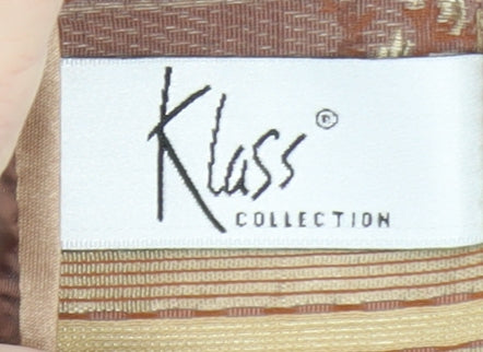 Klass Collection Women's Beige Brown Jacquard Blazer Size 16 Lounge Suit Jacket