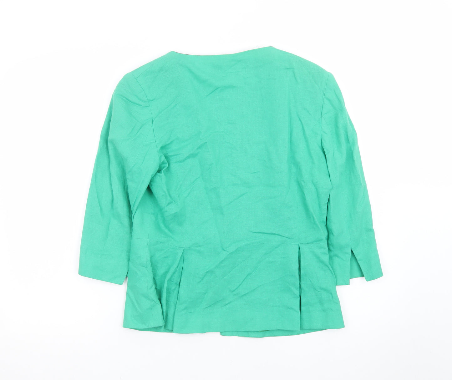 Laura Ashley Women’s Green Silk Blend Blazer UK 10 Classic Fit