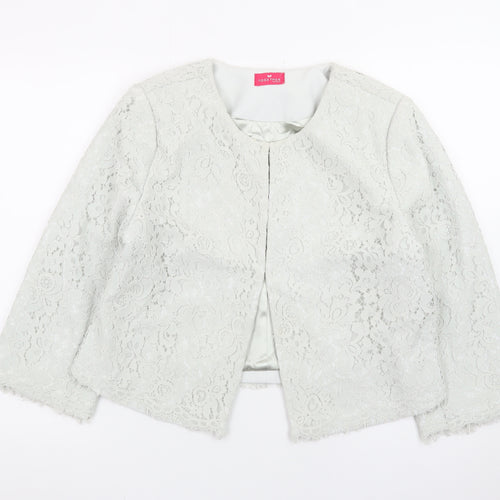 Together Women’s Ivory Lace Suit Jacket UK 14 Cropped Lined Blazer