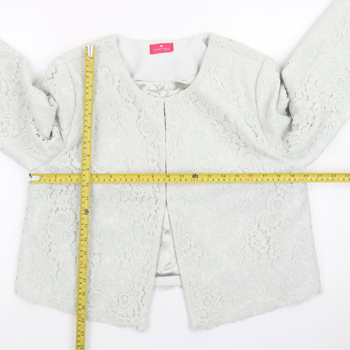 Together Women’s Ivory Lace Suit Jacket UK 14 Cropped Lined Blazer