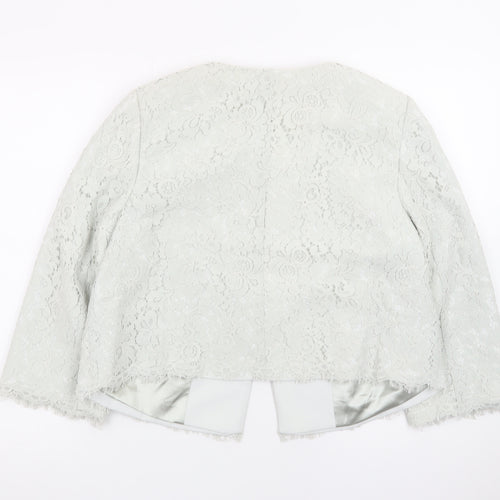 Together Women’s Ivory Lace Suit Jacket UK 14 Cropped Lined Blazer