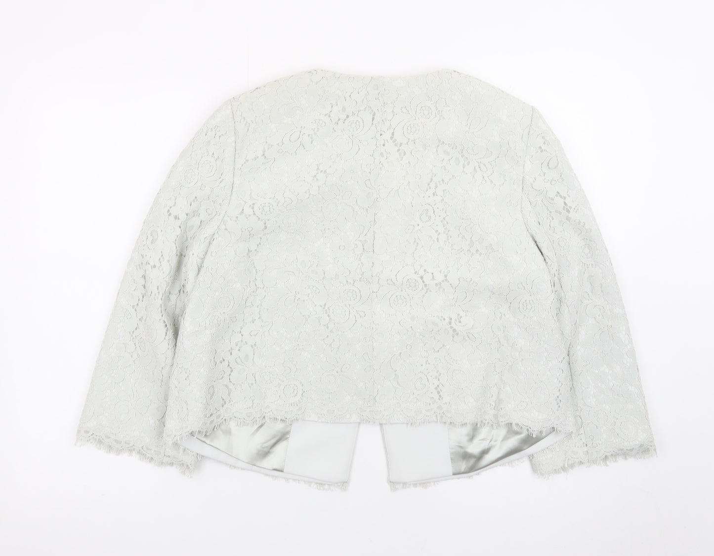 Together Women’s Ivory Lace Suit Jacket UK 14 Cropped Lined Blazer